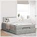 Pouf Letto con Materasso Grigio Chiaro 120x190 cm in Velluto - Foto miniatura 3