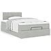 Pouf Letto con Materasso Grigio Chiaro 120x190 cm in Velluto - Foto miniatura 4