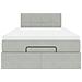 Pouf Letto con Materasso Grigio Chiaro 120x190 cm in Velluto - Foto miniatura 6