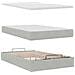 Pouf Letto con Materasso Grigio Chiaro 120x190 cm in Velluto - Foto miniatura 7