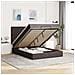 Struttura Letto Pouf con Materasso 140x200 cm in Tessuto - Foto miniatura 2