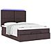 Struttura Letto Pouf con Materasso 140x200 cm in Tessuto - Foto miniatura 6