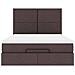 Struttura Letto Pouf con Materasso 140x200 cm in Tessuto - Foto miniatura 8