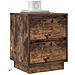 Comodini con luci LED 2 pezzi Rovere affumicato 39x34.5x50 cm - Foto miniatura 3