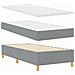 Letto a molle con materasso Grigio chiaro 100 x 200 cm Tessuto - Foto miniatura 7