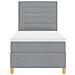 Letto a molle con materasso Grigio chiaro 100 x 200 cm Tessuto - Foto miniatura 8