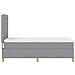 Letto a molle con materasso Grigio chiaro 100 x 200 cm Tessuto - Foto miniatura 9