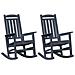 Sedia a dondolo da giardino 2 pcs Navy 70 x 92 x 108cm Plastica - Foto miniatura 1