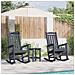 Sedia a dondolo da giardino 2 pcs Navy 70 x 92 x 108cm Plastica - Foto miniatura 2