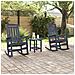 Sedia a dondolo da giardino 2 pcs Navy 70 x 92 x 108cm Plastica - Foto miniatura 3