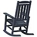 Sedia a dondolo da giardino 2 pcs Navy 70 x 92 x 108cm Plastica - Foto miniatura 7