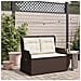 Panchina da giardino con cuscino Marrone Poly Rattan - Foto miniatura 2