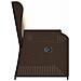 Panchina da giardino con cuscino Marrone Poly Rattan - Foto miniatura 4