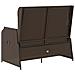 Panchina da giardino con cuscino Marrone Poly Rattan - Foto miniatura 5