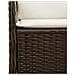Panchina da giardino con cuscino Marrone Poly Rattan - Foto miniatura 6
