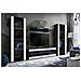 Komodee, Set di mobili porta TV Tivoli Grande RTV, Nero Bianco, Senza LED, Larghezza 250 cm x Altezza 159 cm x Profondità 35 cm, Per soggiorno, Camera da letto - Foto miniatura 2