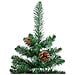 Lusso Casadino -  Albero Di Natale Sottile Con Legno Vero E Pigne Verde 210cm Pvc - Foto miniatura 3