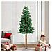 Lusso Casadino -  Albero Di Natale Sottile Con Legno Vero E Pigne Verde 210cm Pvc - Foto miniatura 7