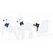 Renne LED 7 pcs Bianco Tessuto - Foto miniatura 4