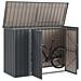 Scatola di Stoccaggio per Giardino Nero 214 x 82 x 132 cm - Foto miniatura 3