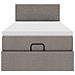 Struttura Letto Pouf con Materasso Tortora 90x190 cm in Tessuto - Foto miniatura 8
