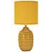 Lampada Da Comodino Points Ocra In Ceramica Con Paralume In Tessuto — Ø 15 Cm - Foto miniatura 1