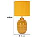 Lampada Da Comodino Points Ocra In Ceramica Con Paralume In Tessuto — Ø 15 Cm - Foto miniatura 6