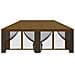 Gazebo con pareti laterali 6 x 3 m Tortora Poliestere e Acciaio - Foto miniatura 3