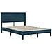 Struttura letto con materasso Blu 140 x 200 cm Velluto - Foto miniatura 4