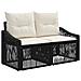 Set Divano da Giardino 9 pcs Nero polyrattan - Foto miniatura 4