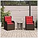 Panchina da giardino 2 pcs Marrone polyrattan - Foto miniatura 2