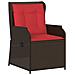 Panchina da giardino 2 pcs Marrone polyrattan - Foto miniatura 4