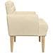 Loveseat con bottoni imbottiti Crema 116 x 67 x 80 cm Tessuto - Foto miniatura 4