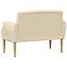 Loveseat con bottoni imbottiti Crema 116 x 67 x 80 cm Tessuto - Foto miniatura 5