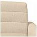 Loveseat con bottoni imbottiti Crema 116 x 67 x 80 cm Tessuto - Foto miniatura 7