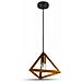 10 Lampadari Portalampada Geometrico Triangolo 3d Pendente Sospsensione E27 Oro - Foto miniatura 1