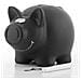 Out of the blue Salvadanaio in Ceramica, Maialino Nero con Gesso per Scrivere, ca. 16 x 12 cm - Foto miniatura 4