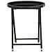 Tavolino Da Caffè Nero 60 Cm In Polyrattan E Vetro Temperato - Foto miniatura 2