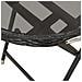 Tavolino Da Caffè Nero 60 Cm In Polyrattan E Vetro Temperato - Foto miniatura 5