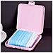 Custodia Cover Contenitore Per Mascherine Mascherina Astuccio Portatile In Plastica Colore Rosa - Foto miniatura 1