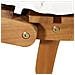 Lettino Prendisole con Cuscino in Legno Massello d'Acacia Crema - Foto miniatura 6