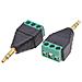 Adattatore Connettore Audio 3.5 Mm Maschio A Terminal Block 3 Pin - Foto miniatura 1