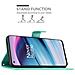 Custodia Compatibile Con Oneplus Nord Ce 5g In Turchese Fiore - Coperchio Protettivo In Design Floreale Con Chiusura Magnetica, Funzione Stand E Slot Per Carte - Foto miniatura 3