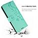 Custodia Compatibile Con Oneplus Nord Ce 5g In Turchese Fiore - Coperchio Protettivo In Design Floreale Con Chiusura Magnetica, Funzione Stand E Slot Per Carte - Foto miniatura 6