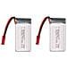 2 Pezzi Batteria Di Ricambio Da 3.7v 850mah Li-po Per Quadricottero Rc Drone Syma X56 X56w X54hw X54hc Pieghevole - Foto miniatura 1