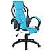 Sedia Da Gaming Caloundra, Poltrona Da Gaming Adulto, Sedia Da Scrivania, 66x61h104/114 Cm, Azzurro E Bianco - Foto miniatura 1