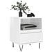Comodini 2pz Bianco Lucido 40x35x50 Cm In Legno Multistrato - Foto miniatura 3
