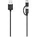 00200616 Cavo Usb 0,75 M Usb 2.0 Usb A Usb C /micro-usb A Nero - Foto miniatura 1