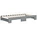 Divano Letto Estraibile Materassi Grigio Chiaro 100x200 Tessuto - Foto miniatura 2
