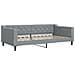 Divano Letto Estraibile Materassi Grigio Chiaro 100x200 Tessuto - Foto miniatura 6
